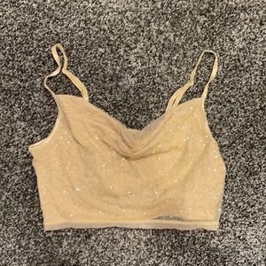 Urbana Outfitters Beaded Cropped Tank top